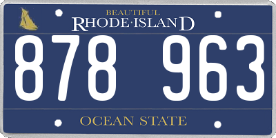 RI license plate 878963