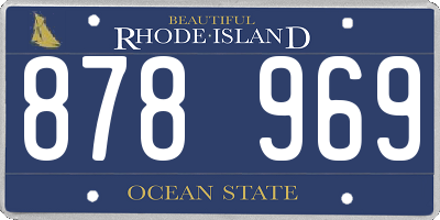 RI license plate 878969