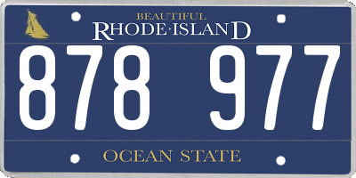 RI license plate 878977