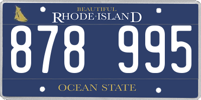RI license plate 878995