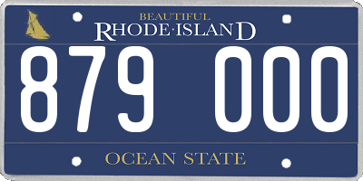 RI license plate 879000