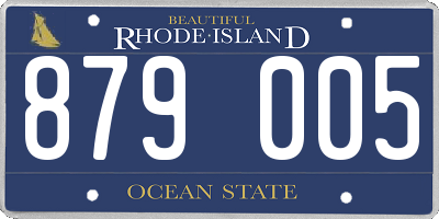 RI license plate 879005