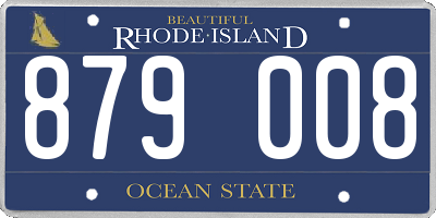 RI license plate 879008
