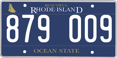 RI license plate 879009