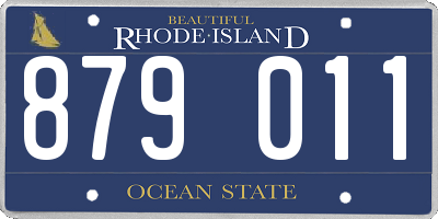 RI license plate 879011