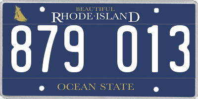 RI license plate 879013