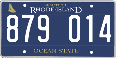 RI license plate 879014