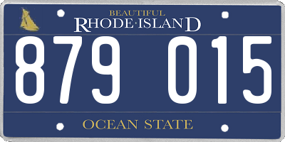 RI license plate 879015
