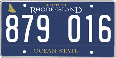 RI license plate 879016