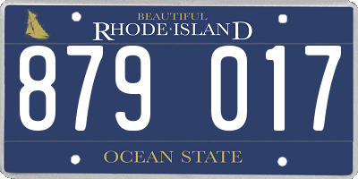 RI license plate 879017