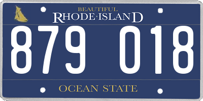 RI license plate 879018