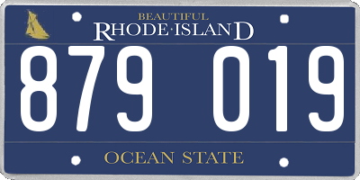 RI license plate 879019