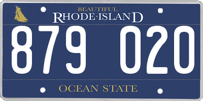 RI license plate 879020