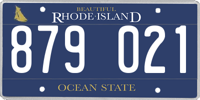 RI license plate 879021