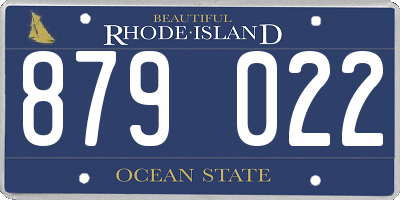RI license plate 879022