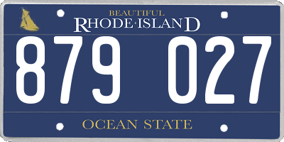 RI license plate 879027