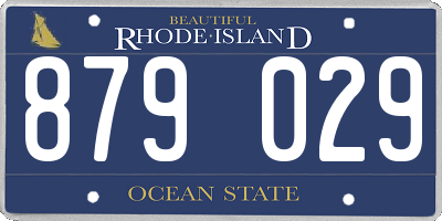 RI license plate 879029