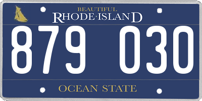 RI license plate 879030