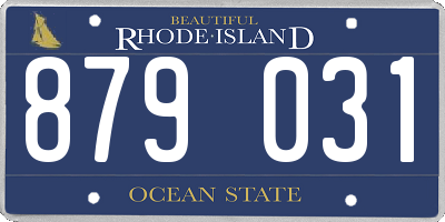 RI license plate 879031