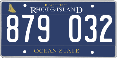 RI license plate 879032