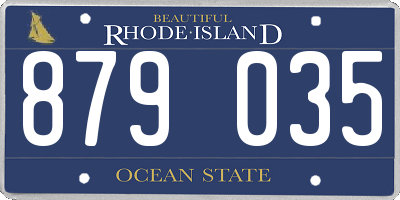 RI license plate 879035