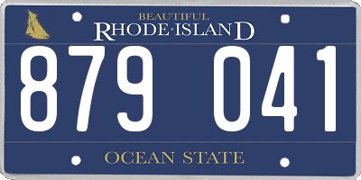 RI license plate 879041