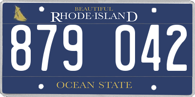 RI license plate 879042