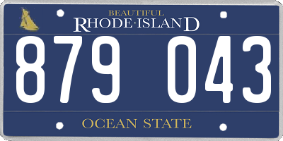 RI license plate 879043