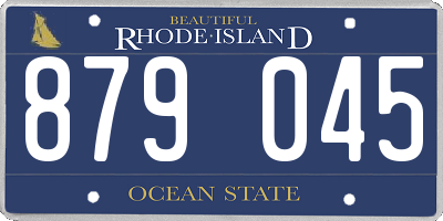 RI license plate 879045