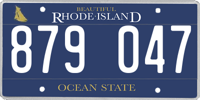 RI license plate 879047
