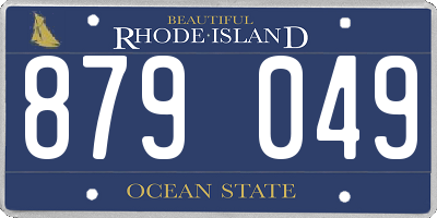 RI license plate 879049