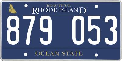 RI license plate 879053
