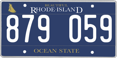 RI license plate 879059