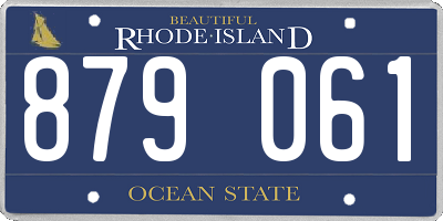 RI license plate 879061