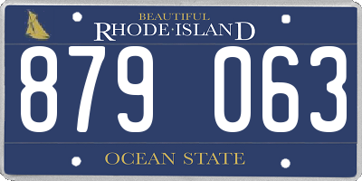 RI license plate 879063