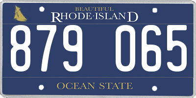 RI license plate 879065