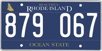RI license plate 879067