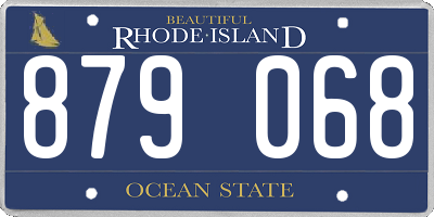 RI license plate 879068
