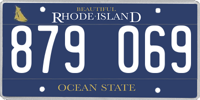 RI license plate 879069