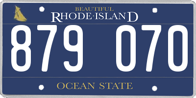 RI license plate 879070