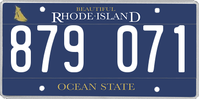 RI license plate 879071