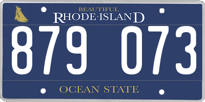 RI license plate 879073