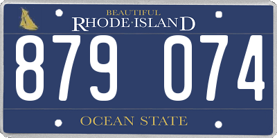 RI license plate 879074