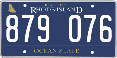 RI license plate 879076