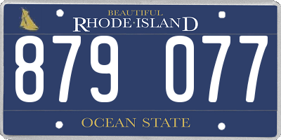 RI license plate 879077
