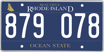 RI license plate 879078