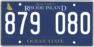 RI license plate 879080