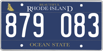 RI license plate 879083