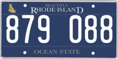 RI license plate 879088