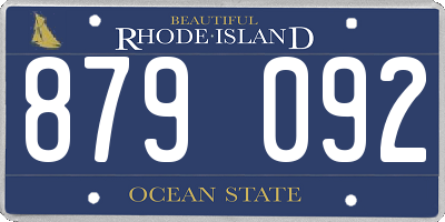 RI license plate 879092